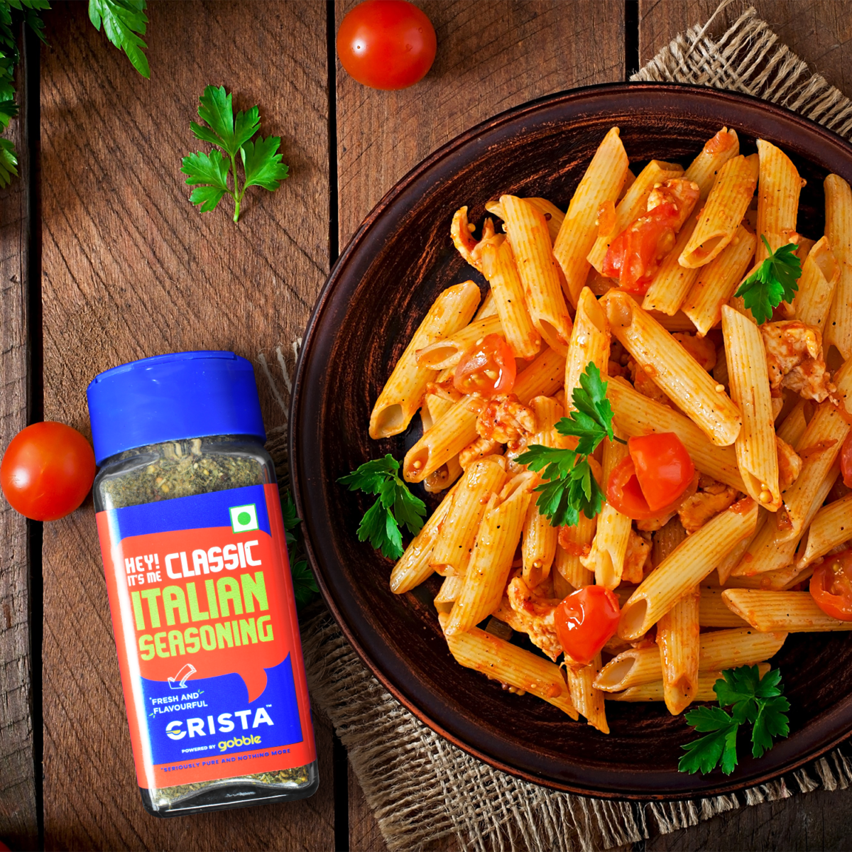 CRISTA Passionately Italian Seasonings Gift Box| Box of 5| Festive Gift| Pure Spice Gifting: 215 gms