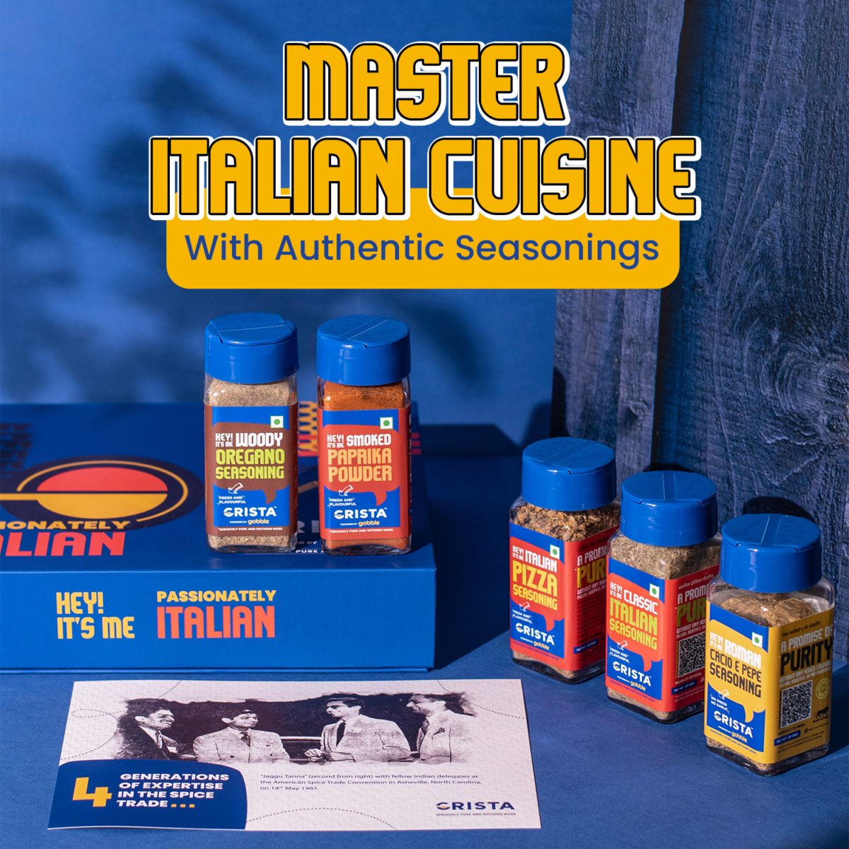 CRISTA Passionately Italian Seasonings Gift Box| Box of 5| Festive Gift| Pure Spice Gifting: 215 gms - Image 6