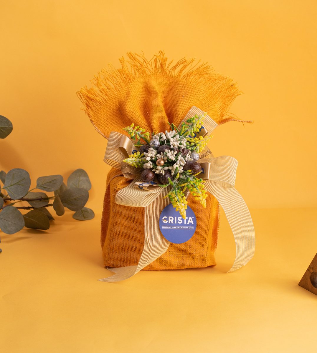 CRISTA Earthy Spice Potli - Yellow| Pack of 4| Diwali Gift| Pure Spice Gifting: 375 gms - Image 5