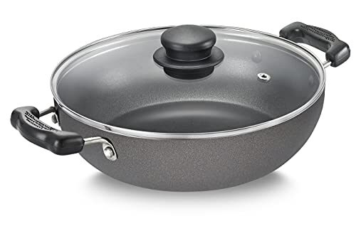 Prestige omega select plus ib Aluminium non - stick cookware dia 24cm kadai with Glass lid ( 2.4 )