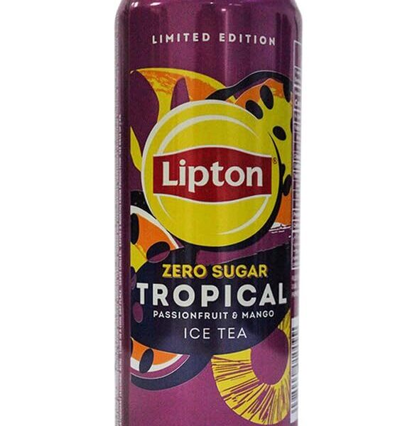 Lipton Zero Sugar Tropical Passion Fruit & Mango Ice Tea, 6 x 320ml