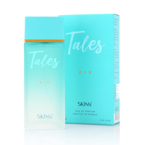 Skinn By Titan | Tales Rio Perfume - 100 Ml | Perfume For Man | Gift for Men | Premium Fragrance | Grooming Essentials | Long Lasting Smell for Men | Fresh, Woody |Eau De Parfum