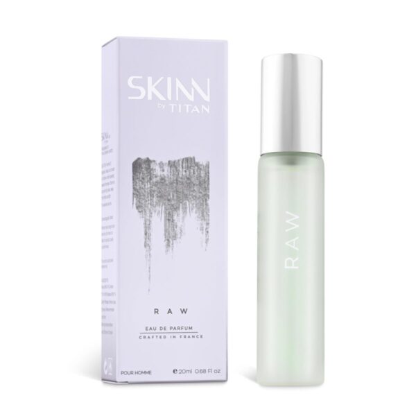 Skinn by Titan, Raw Long Lasting EDP for Men - 20 mL | Perfume for Men | Eau De Parfum for Men | Premium Fragrance | Grooming Essentials