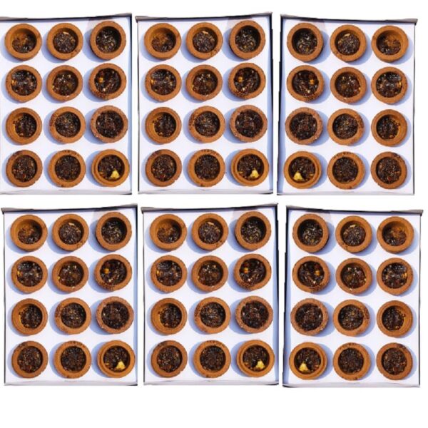Aviraj Loban Cups Dhoop for Pooja (72 Cups) | Havan Cups for Pooja | Natural Guggal/Sambrani Cup Dhoop Original | Charcoal Free | Pack of 6 Trays