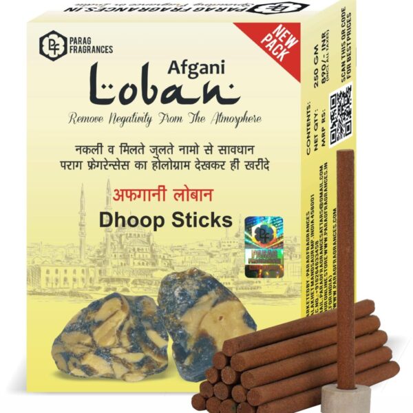 Parag Fragrances 100% Natural Resin Dhoop Sticks for Pooja, Home Fragrance, Hawan, Air Purification and Meditation (Real Loban 140gm Dhoop)